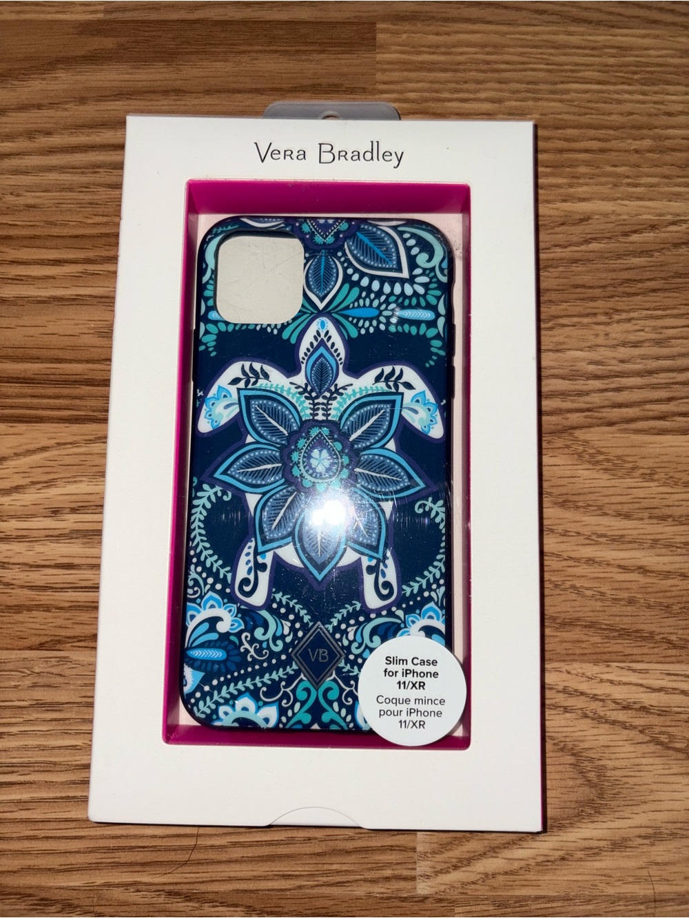 Vera Bradley Navy & Turquoise Floral Slim Case for iPhone 11/XR NWT